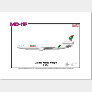 McDonnell Douglas MD-11F - Global Africa Cargo (Art Print) Posters and Art